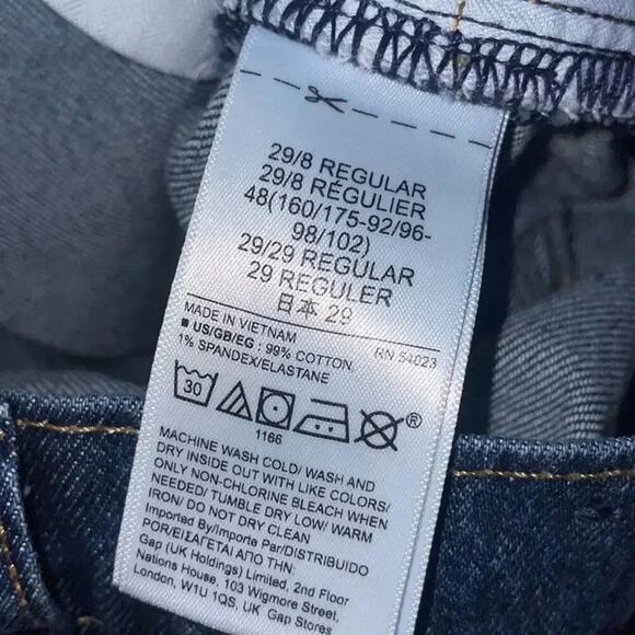 GAP Women’s Sz 29 / 8 Cheeky Straight High Rise Jeans Button Fly - Picture 5 of 6